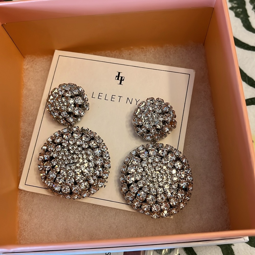 Lelet NY Crystal Drop Earrings NWT - Picture 4 of 9